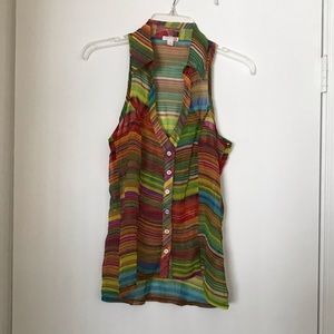 G by Guess Tropical Blouse